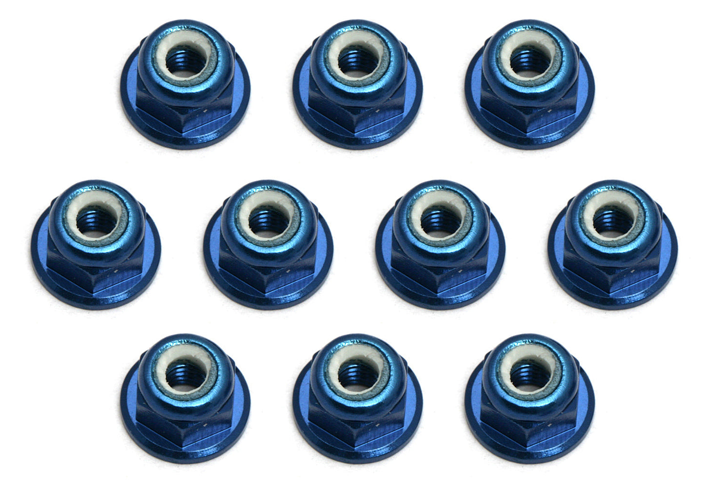 Team Associated Factory Team Blue 3mm Aluminum Locknut 10-Pack