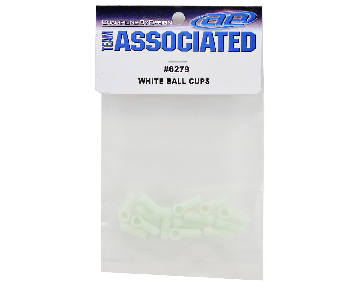 Team Associated RC10 White Ball Cups 14-Pack