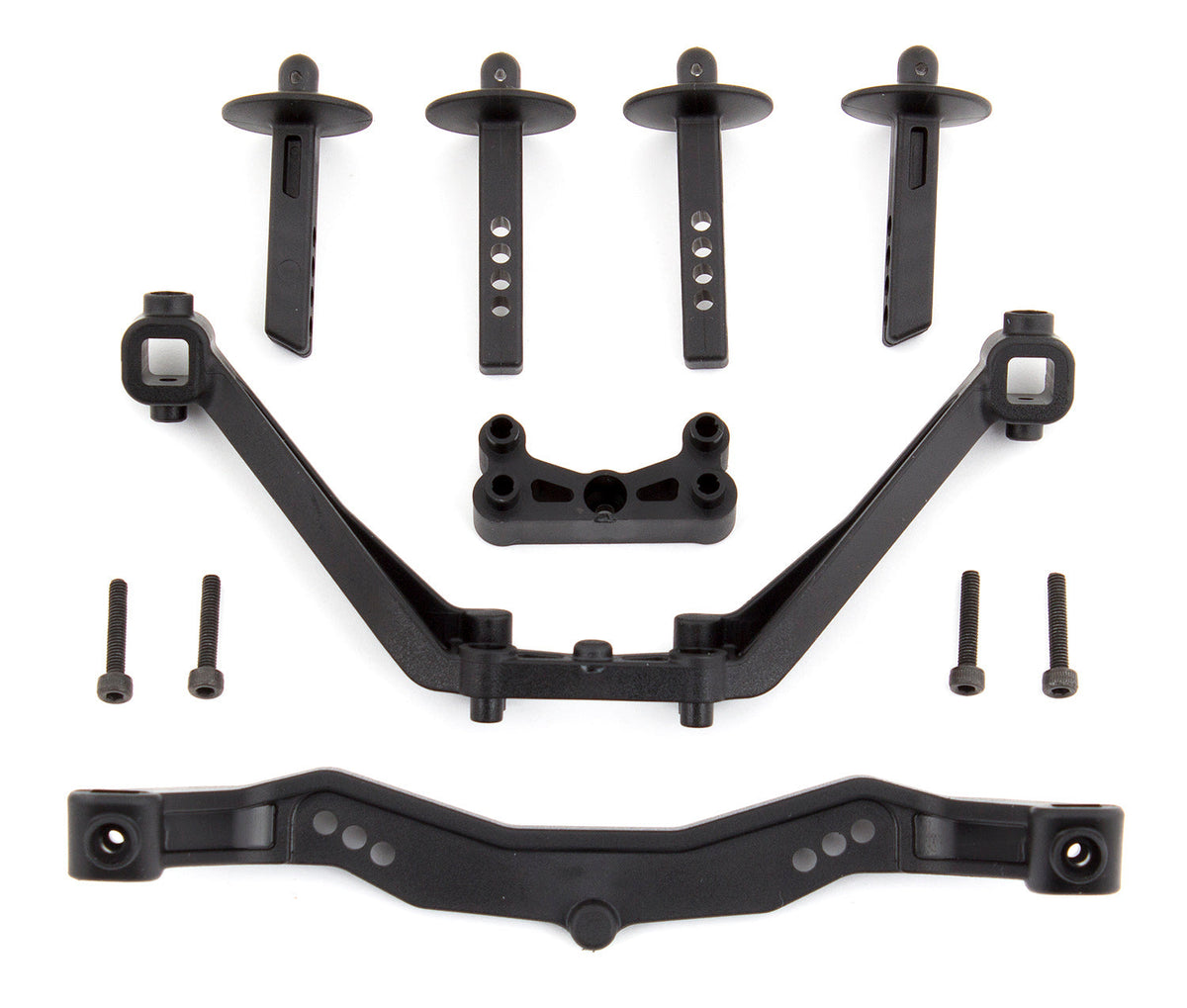 Team Associated SC6.1 Front and Rear Body Mount Set for 1/10 Scale Short Course Truck