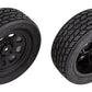 Team Associated SR10 Front Wheels with Street Stock Tires Mounted