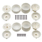 Team Associated RC10T Wide Rear and Narrow Front Wheels - White 3-Piece