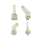 Team Associated Inline Steering Blocks and Rear Hub Carriers 0 Degree - White