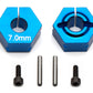 Team Associated 7.0mm Clamping Wheel Hexes - Aluminum Wheel Adapters