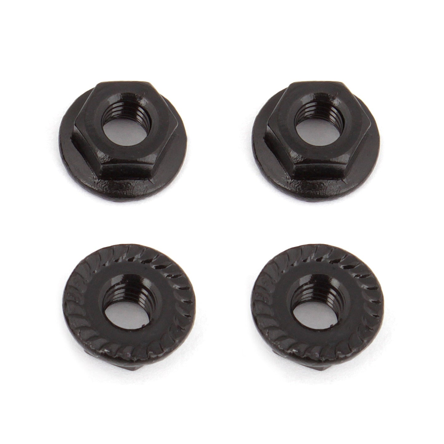 Team Associated M4 Serrated Nuts - Universal RC Wheel Nut Hardware