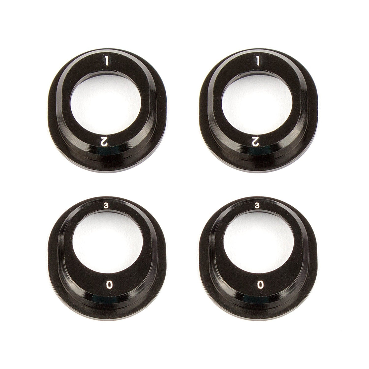 Team Associated Aluminum Differential Height Inserts Black - B6 Series Upgrade