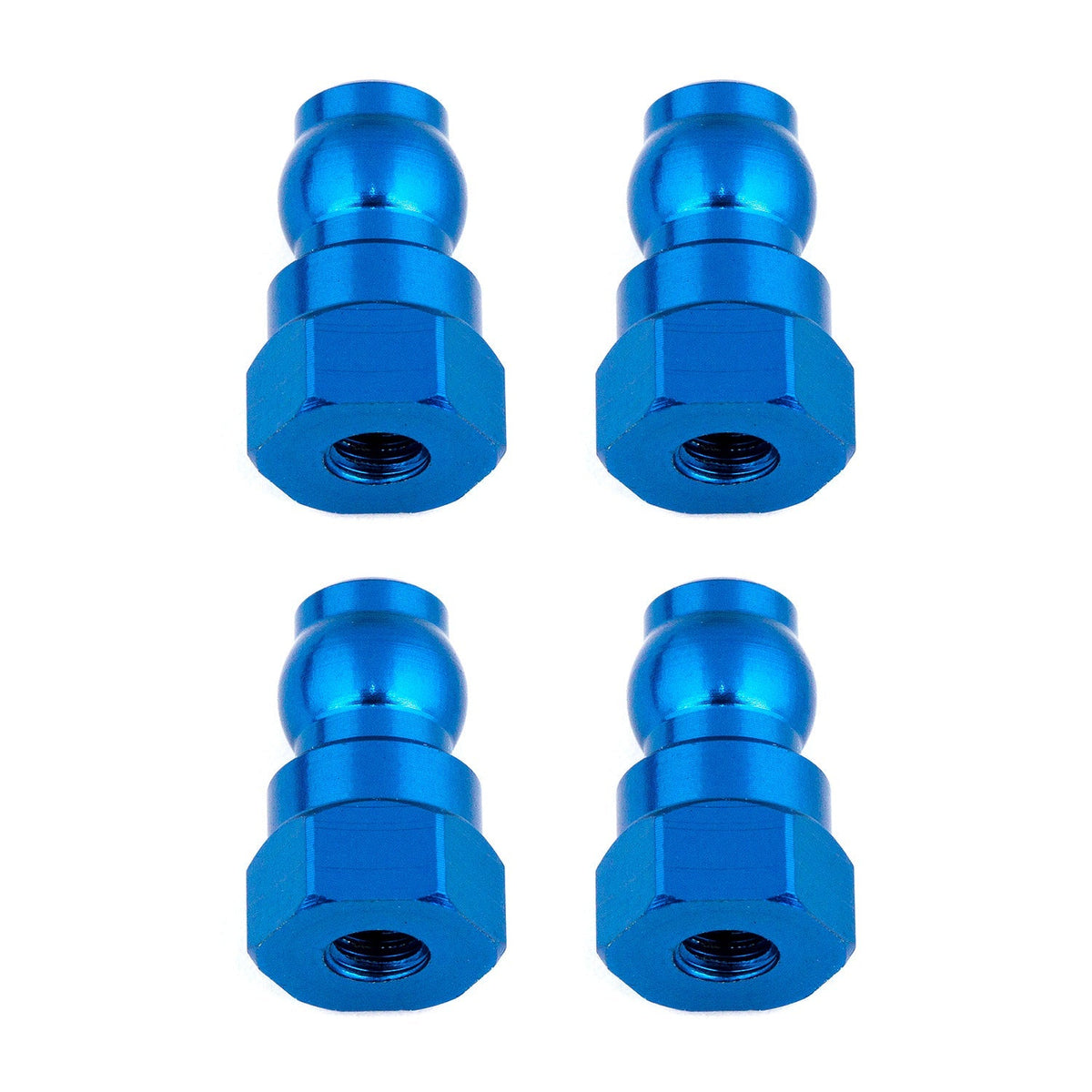 Team Associated 12mm Blue Aluminum Shock Bushings - Factory Team Upgrade
