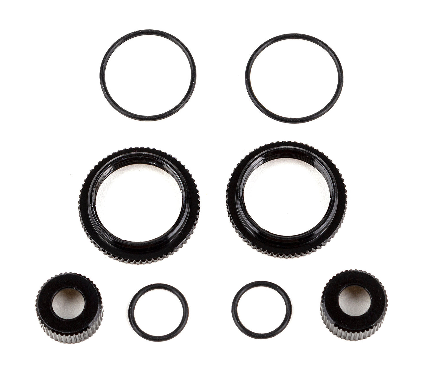 Team Associated 13mm Shock Collar and Retainer Set Black Aluminium B6.4