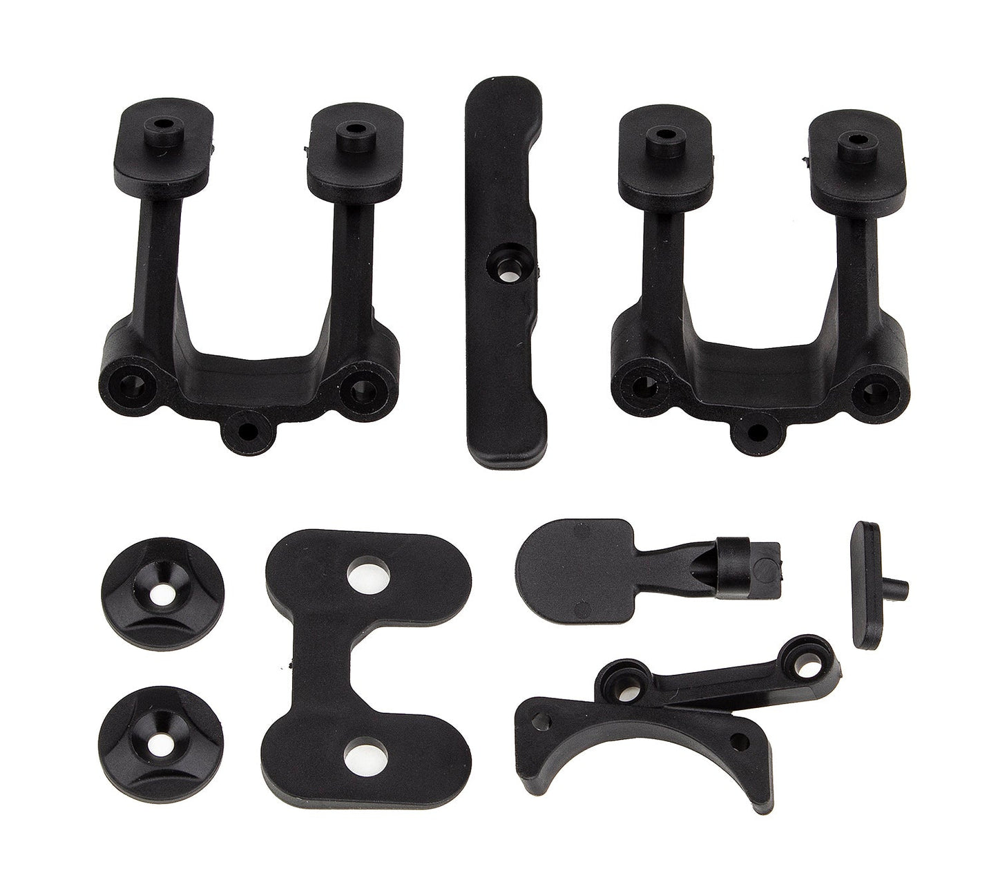 Team Associated RC10B74.2 Rear Body Mount, Wing Mount, Bumper & Fan Mount Set