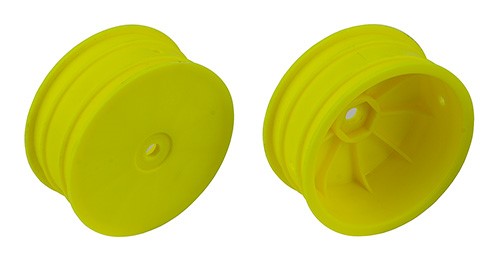 Team Associated 4WD 2.2 inch Front Wheels +1.5mm Offset Fluorescent Yellow