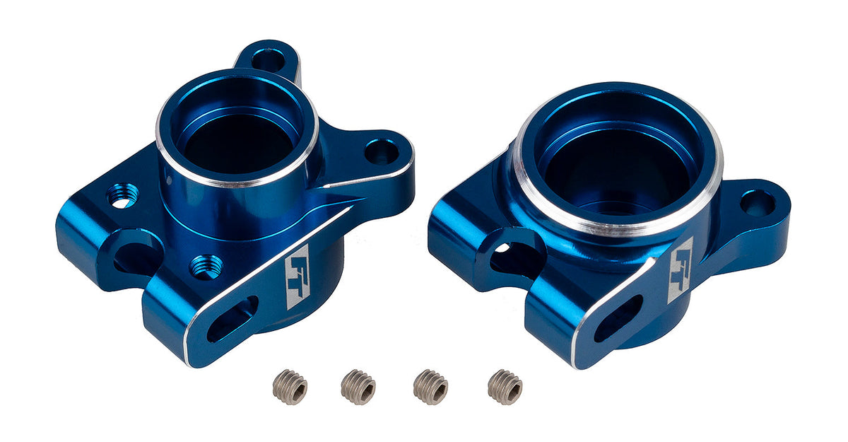 Team Associated RC10B7 Factory Team Rear Hub Set - Blue Aluminum