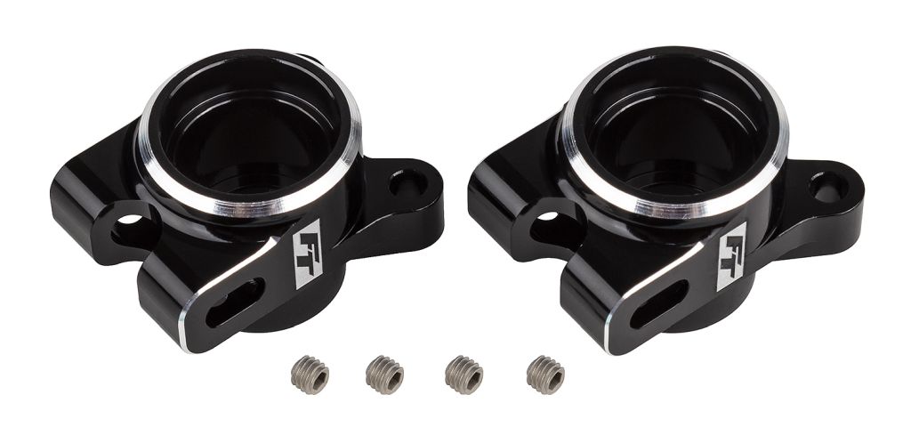 Team Associated RC10B7 Factory Team Rear Hub Set - Black Aluminum
