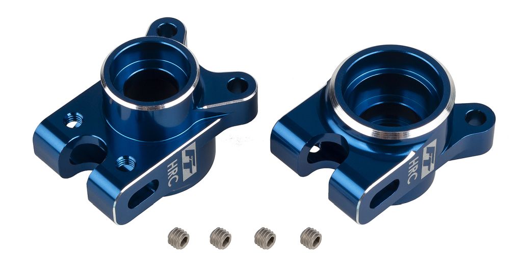 Team Associated RC10B7 Factory Team HRC Rear Hub Set - Blue Aluminum