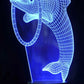 Az Import Tg2856 Optical Illusion 3D Dolphin Lighting