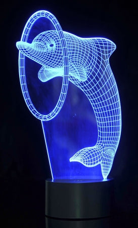 Az Import Tg2856 Optical Illusion 3D Dolphin Lighting