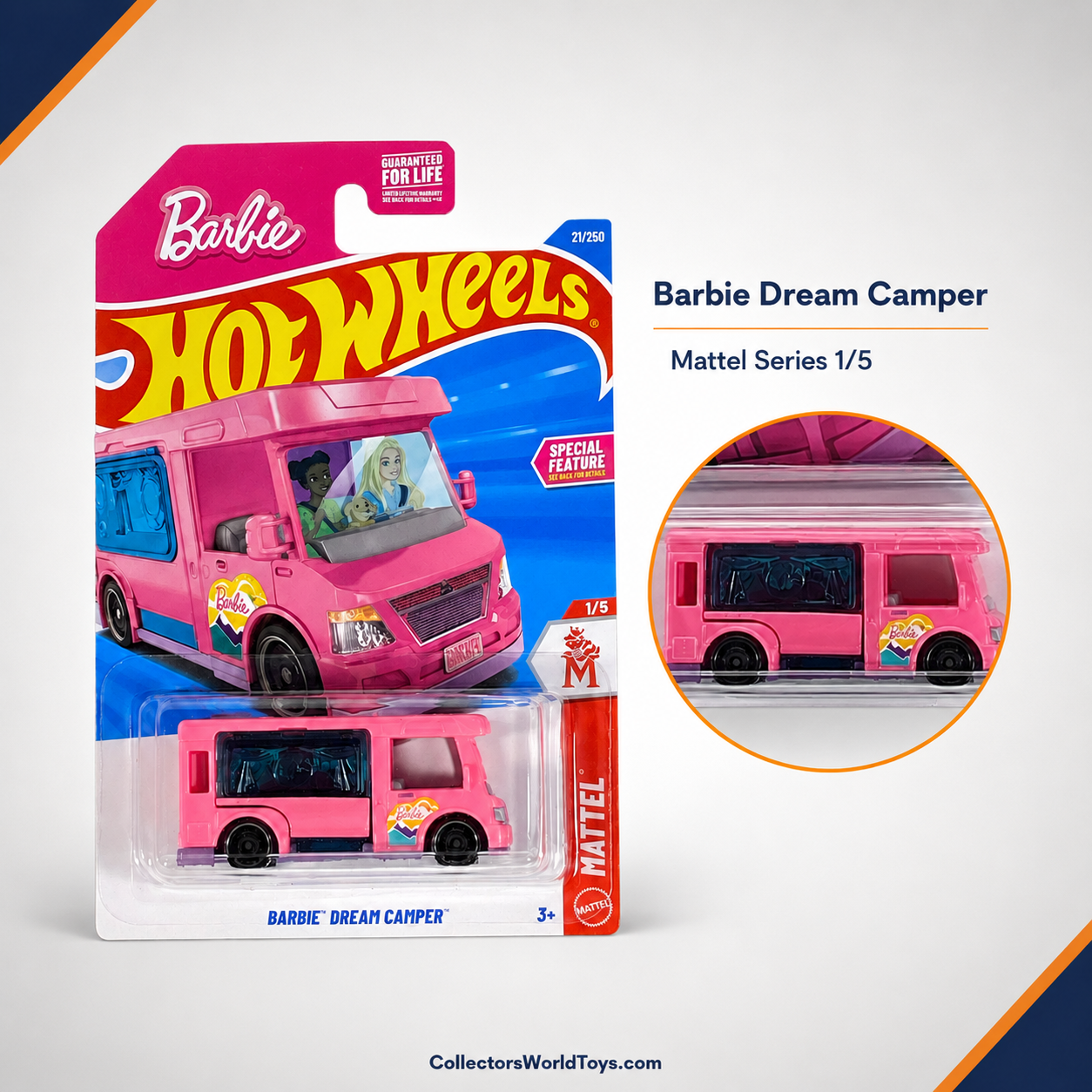 Hot Wheels Barbie Dream Camper | Mattel Series 1/5 - 21/250
