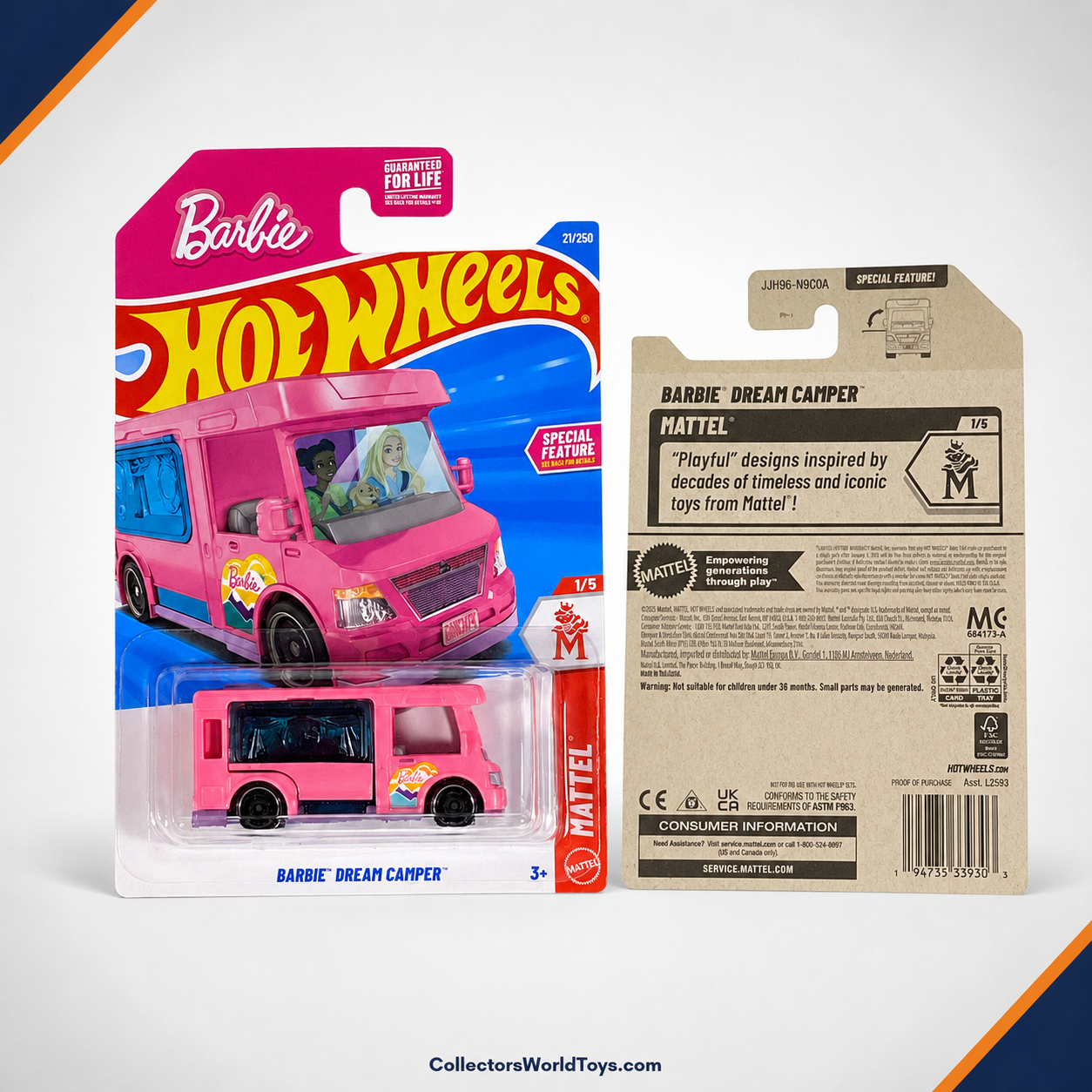 Hot Wheels Barbie Dream Camper | Mattel Series 1/5 - 21/250