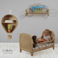 Sunburst Elegance Rattan Wall Shelf
