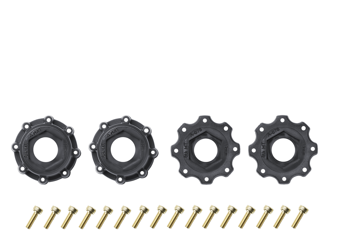 Louise R/C MT-Uphill Sport 1/8 3.8" Monster Truck MFT Belted Tires, 17mm Hex (0" & 1/2" Offset)