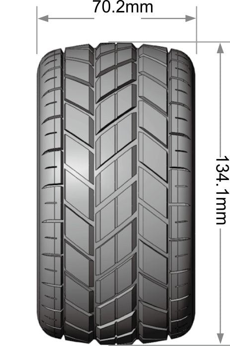 Louise R/C MT-Rocket Soft 1/10 2.8" Monster Truck Belted MFT Tires, Bead-Lock (Removable Hex)