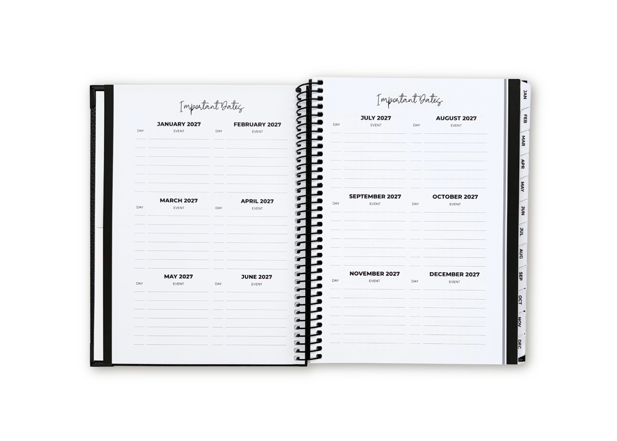 2027 Velvet Floral Weekly Planner Basic Bundle