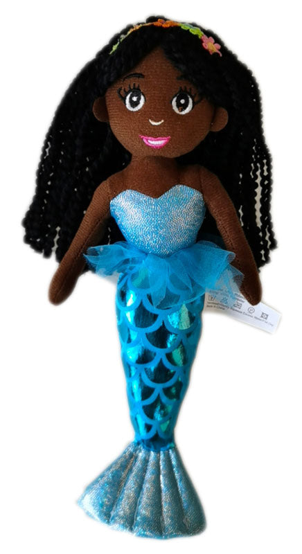 A Dark Brown Skin Tone Mermaid Doll