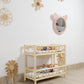 Kids Pink Rattan Teddy Bear Wall Mirror – Baby Girl Nursery & Kids Room Décor Gift