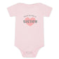 100% Airlume Combed, Ring-Spun Cotton Onesie  - Born to Be a Sister (Size 3-6 mo)