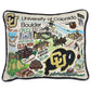 Boulder, University of Colorado Collegiate Embroidered Pillow by CatStudio
