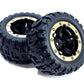 BlackZon Slyder MT Assembled Wheels & Tires (Black/Gold) - OEM Replacement - 540087