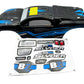BlackZon Slyder ST Pre-Painted Body Shell - Black/Blue - 540107