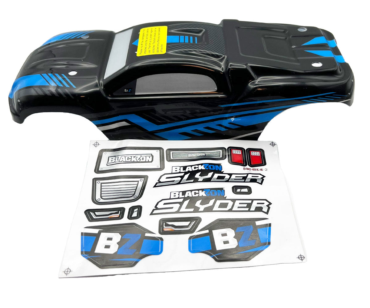 BlackZon Slyder ST Pre-Painted Body Shell - Black/Blue - 540107