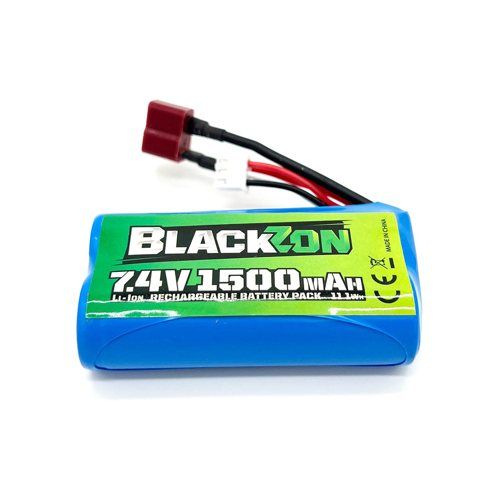 BlackZon Li-Ion Battery Pack 7.4V 1500mAh w/ T-Plug for Smyter - OEM Replacement - 540149