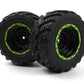 BlackZon Smyter MT Assembled Wheels & Tires (Black/Green) - OEM Replacement - 540181