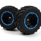 BlackZon Smyter MT Assembled Wheels & Tires (Black/Blue) - OEM Replacement - 540182