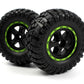 BlackZon Smyter Desert Assembled Wheels & Tires (Black/Green) - OEM Replacement - 540183