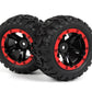 BlackZon Slyder MT Assembled Wheels & Tires (Black/Red) - OEM Replacement - 540194