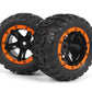 BlackZon Slyder MT Assembled Wheels & Tires (Black/Orange) - OEM Replacement - 540195