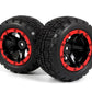 BlackZon Slyder ST Assembled Wheels & Tires (Black/Red) - OEM Replacement - 540196