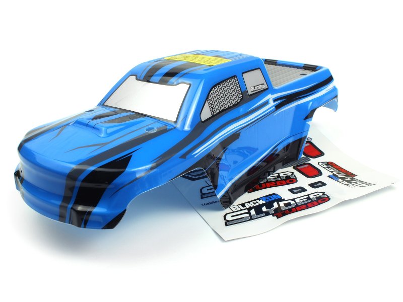 BlackZon Slyder MT Turbo Pre-Painted Body Shell - Blue/Black - 540205