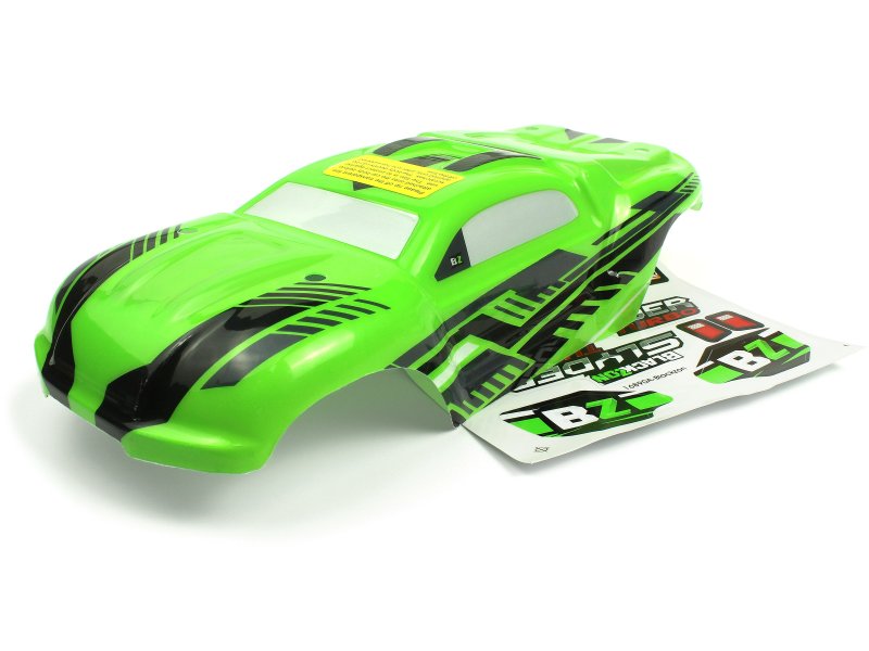 BlackZon Slyder ST Turbo Pre-Painted Body Shell - Green/Black - 540206
