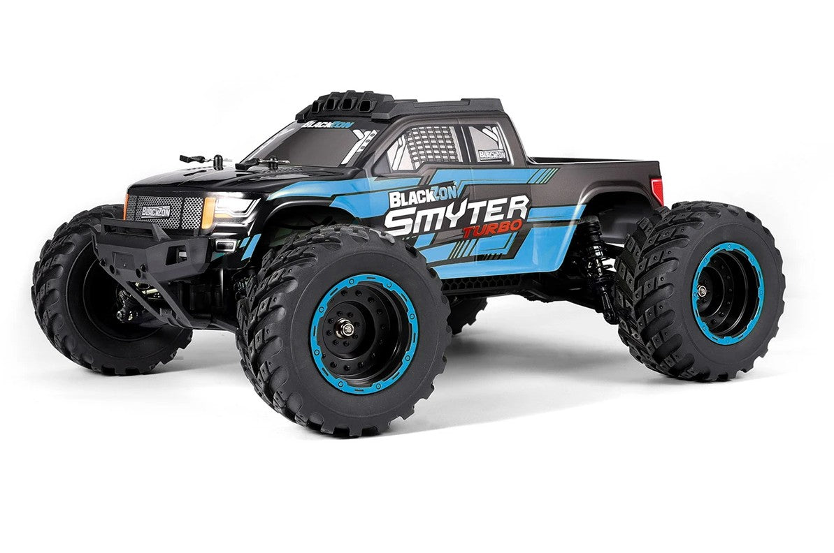 BlackZon Smyter MT Turbo 1/12 Scale 4WD 3S Brushless Electric Monster Truck RTR (Blue) - 540252