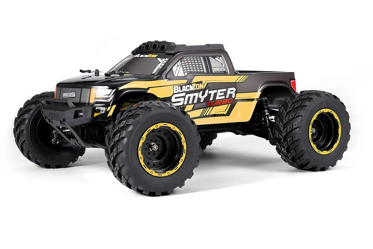 BlackZon Smyter MT Turbo 1/12 Scale 4WD 3S Brushless Electric Monster Truck RTR (Yellow) - 540253