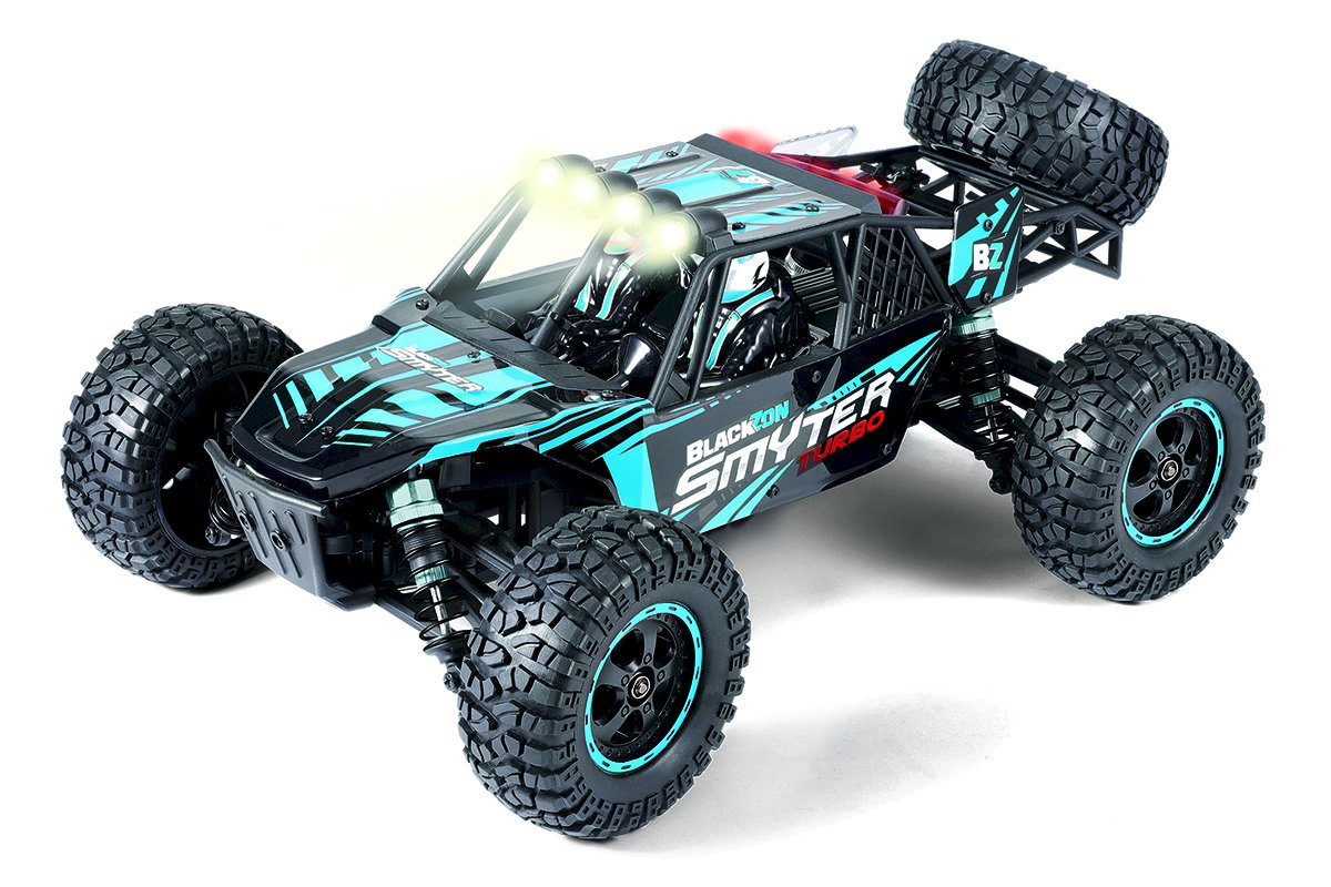 BlackZon Smyter DB Turbo 1/12 Scale 4WD 3S Brushless Electric Desert Buggy RTR (Blue) - 540256