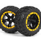BlackZon Slyder MT Assembled Wheels & Tires (Black/Yellow) - OEM Replacement - 540260
