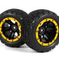 BlackZon Slyder ST Assembled Wheels & Tires (Black/Yellow) - OEM Replacement - 540261