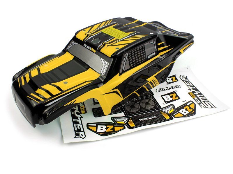 BlackZon Smyter DT Pre-Painted Body Shell - Black/Yellow - 540263