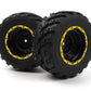 BlackZon Smyter MT Assembled Wheels & Tires (Yellow, 2-Pack) - OEM Replacement - 540265