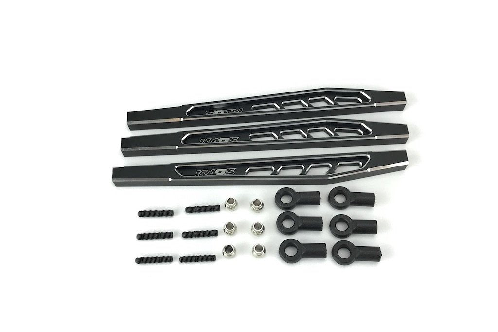 CEN Racing KAOS CNC Aluminum Rear Upper & Lower Suspension Links (117mm Black) (3pcs) F450