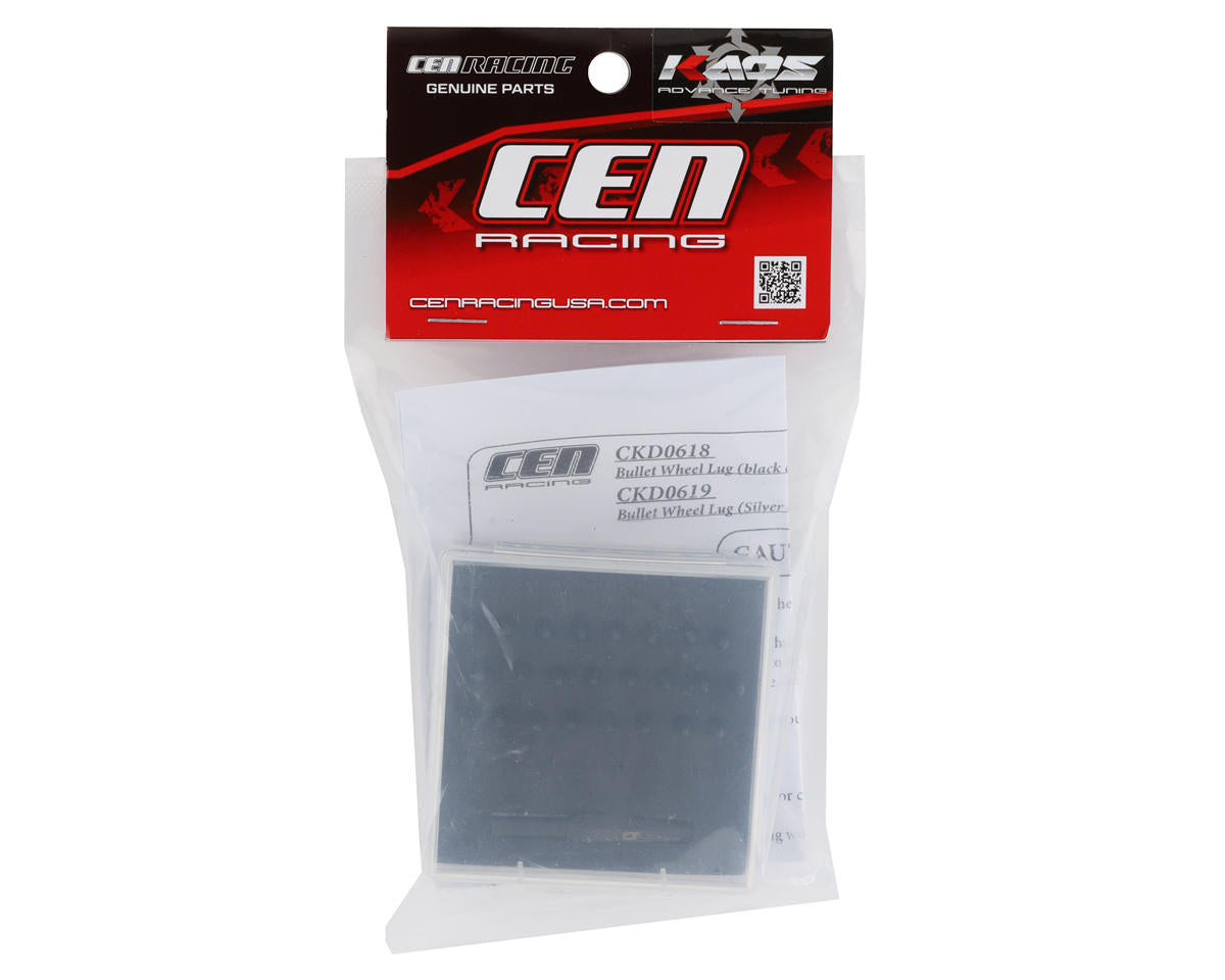 CEN Racing Bullet Wheel Lug (black chrome M2 studs with tool 24pcs)