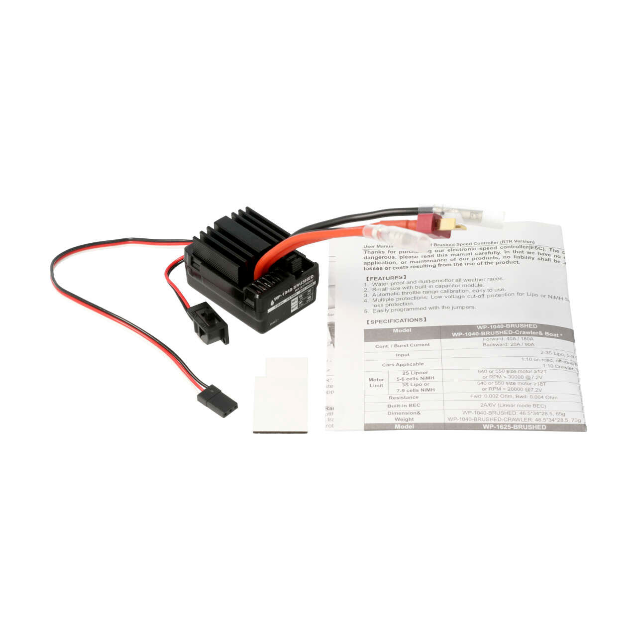 CEN Racing Electronic Speed Control (WP-1040) ESC 40Amp HobbyWing Design for Q & MT Series